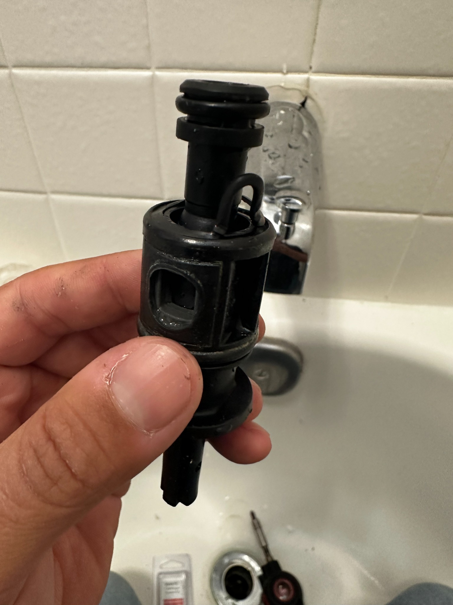 Shower control repair before work